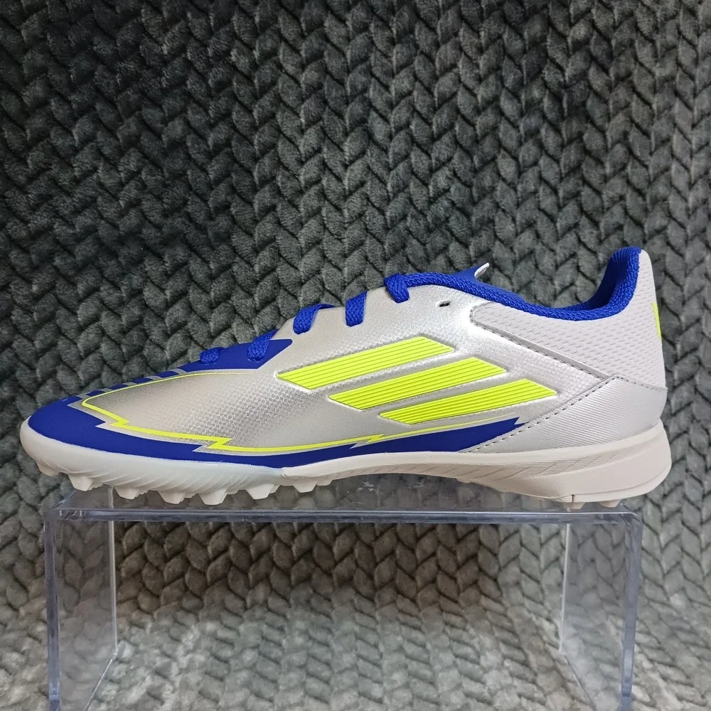Adidas F50 League TF Junior Soccer Turf Boots Messi Pack Blue Silver Size 5